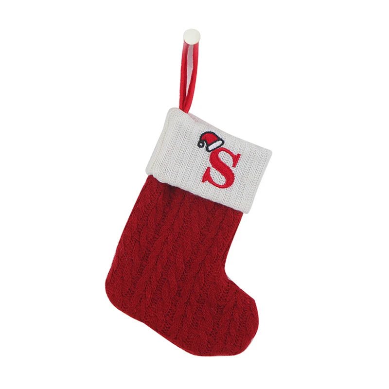 Christmas Alphabet Knitting Socks Christmas Tree Ornaments Christmas Decorations For Home 2024 Navidad Noel 2025Xmas Gift - MAGUSTA BEAUTY