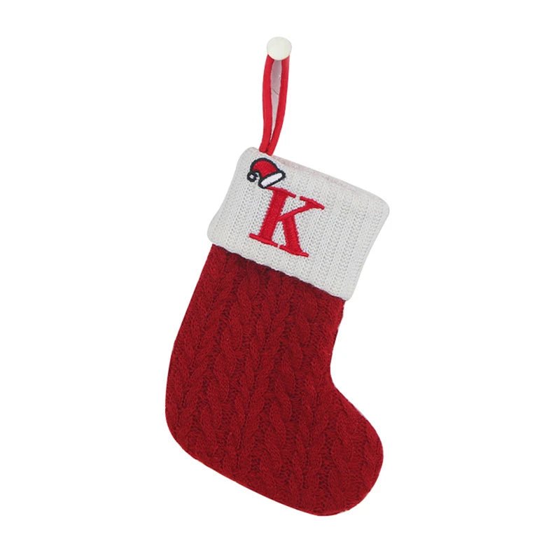 Christmas Alphabet Knitting Socks Christmas Tree Ornaments Christmas Decorations For Home 2024 Navidad Noel 2025Xmas Gift - MAGUSTA BEAUTY