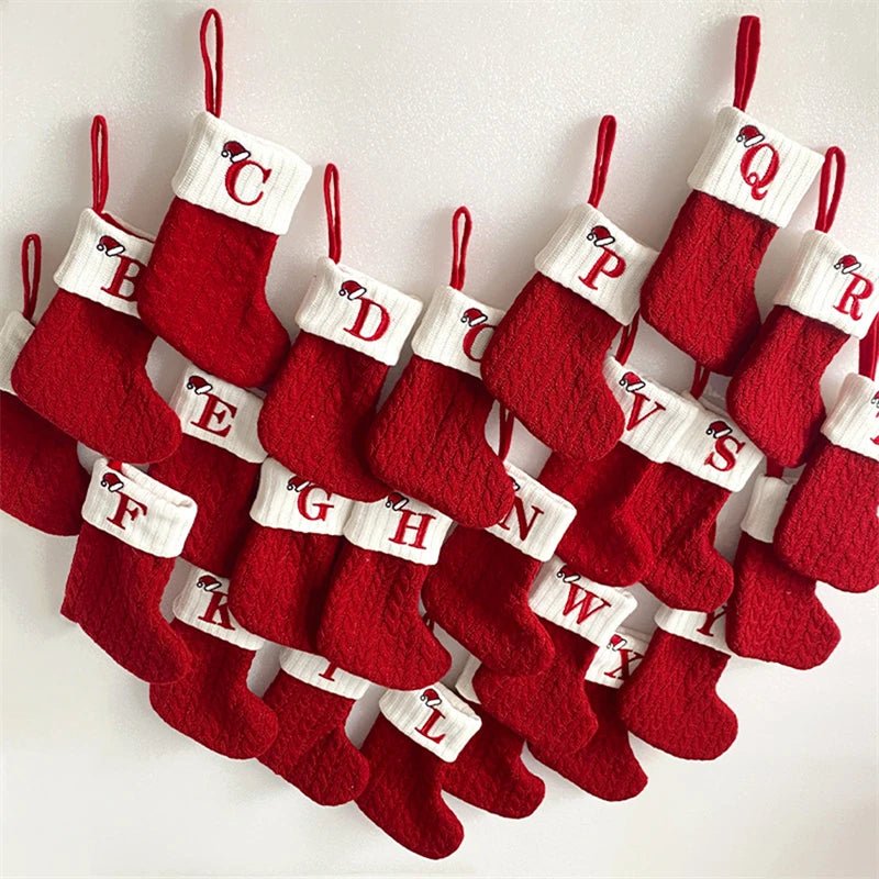 Christmas Alphabet Knitting Socks Christmas Tree Ornaments Christmas Decorations For Home 2024 Navidad Noel 2025Xmas Gift - MAGUSTA BEAUTY