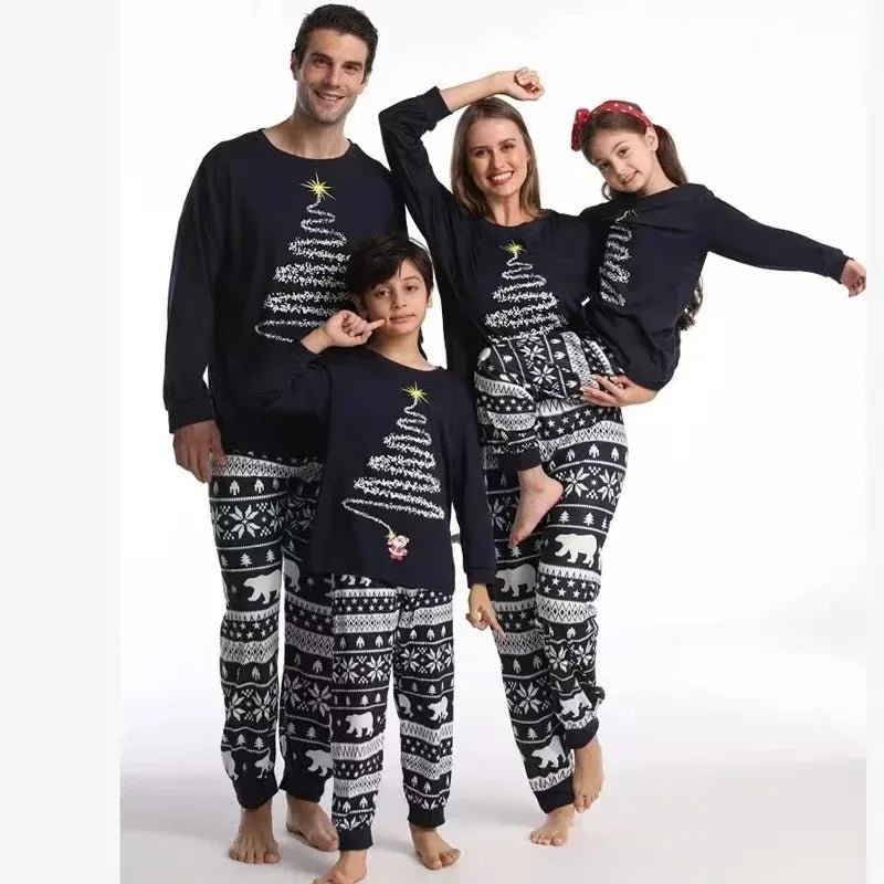 Christmas Family Matching Pajamas Set 2025 Mom Dad Kids Elk Print 2Pcs Clothes Baby Romper Family Look Soft Sleepwear Xmas Gift - MAGUSTA BEAUTY