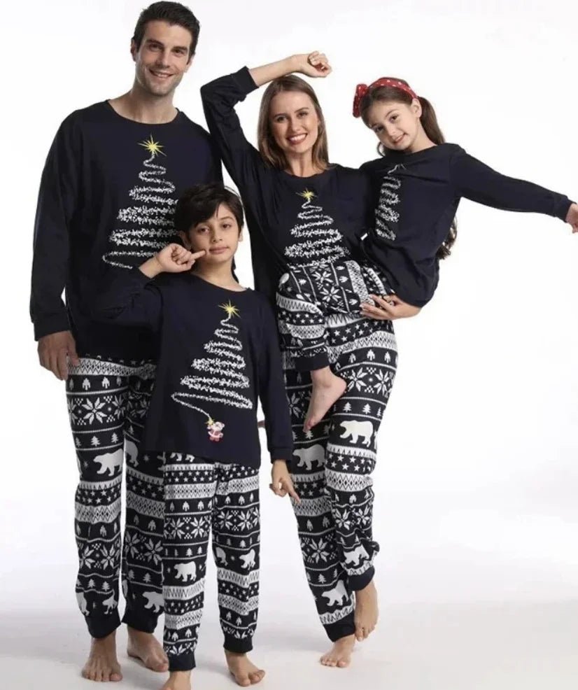 Christmas Family Matching Pajamas Set 2025 Mom Dad Kids Elk Print 2Pcs Clothes Baby Romper Family Look Soft Sleepwear Xmas Gift - MAGUSTA BEAUTY