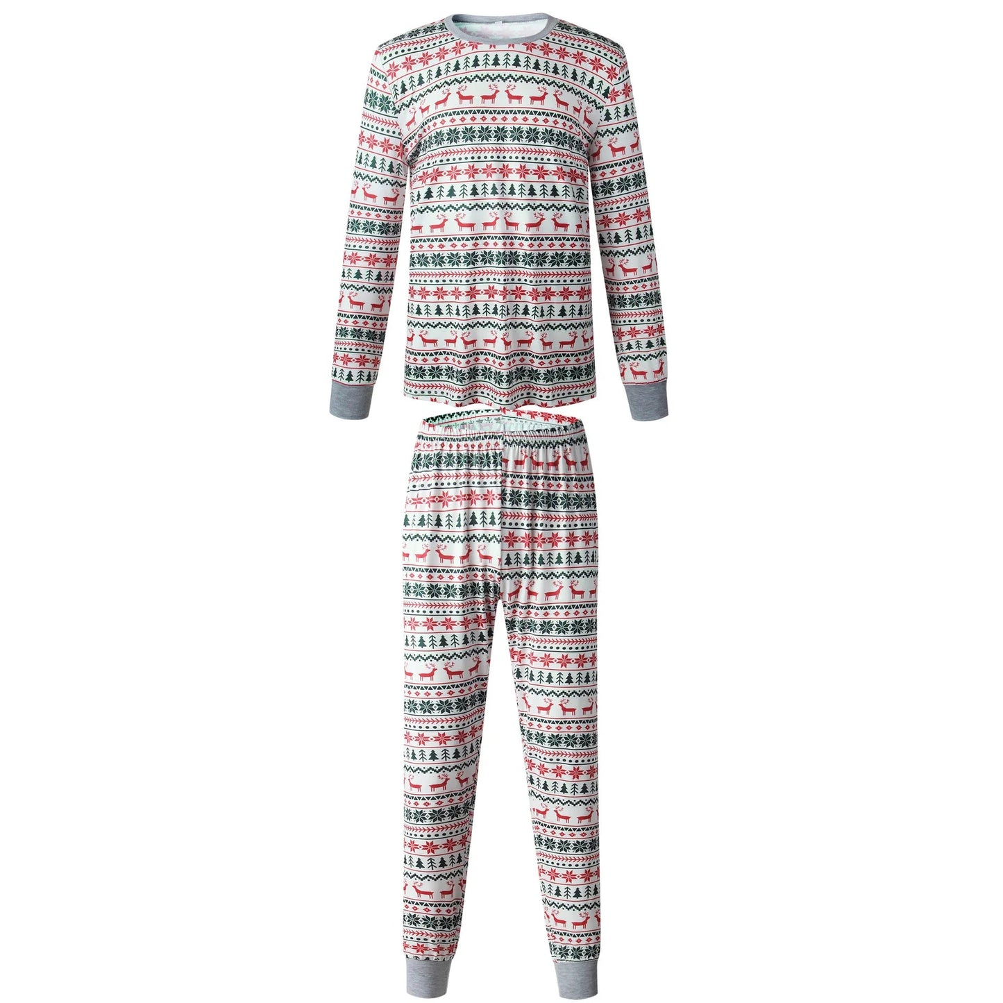 Christmas Family Matching Pajamas Set 2025 Mom Dad Kids Elk Print 2Pcs Clothes Baby Romper Family Look Soft Sleepwear Xmas Gift - MAGUSTA BEAUTY