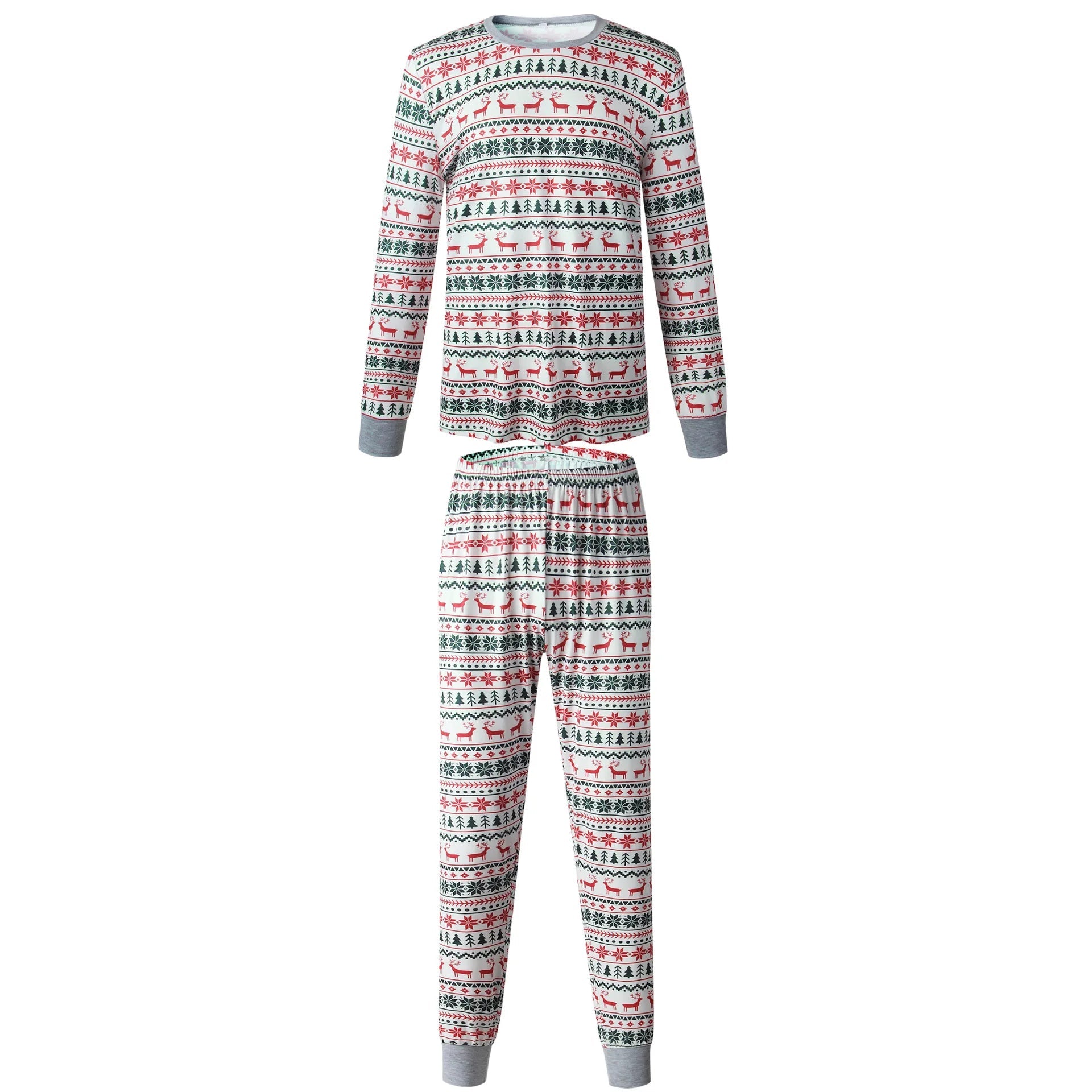 Christmas Family Matching Pajamas Set 2025 Mom Dad Kids Elk Print 2Pcs Clothes Baby Romper Family Look Soft Sleepwear Xmas Gift - MAGUSTA BEAUTY