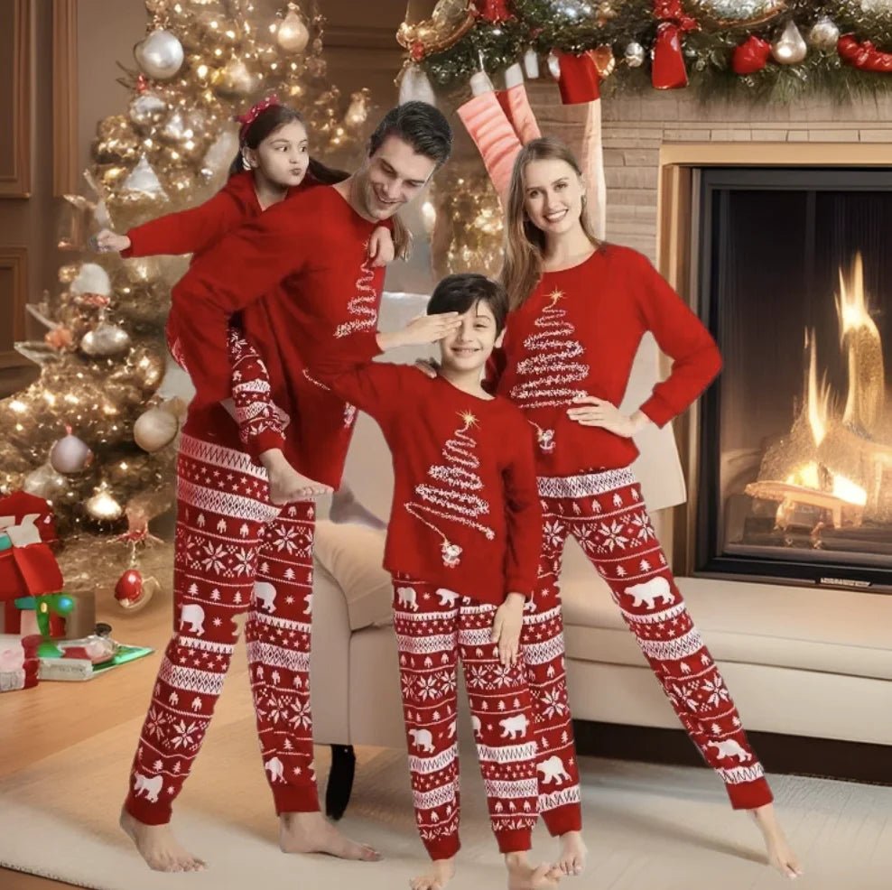 Christmas Family Matching Pajamas Set 2025 Mom Dad Kids Elk Print 2Pcs Clothes Baby Romper Family Look Soft Sleepwear Xmas Gift - MAGUSTA BEAUTY