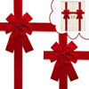 Christmas Front Door Decoration Hanging Bow Knot Imitation Linen Ribbon New Year Xmas Front Door Decor Big Bow Diy Material - MAGUSTA BEAUTY