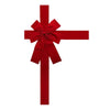 Christmas Front Door Decoration Hanging Bow Knot Imitation Linen Ribbon New Year Xmas Front Door Decor Big Bow Diy Material - MAGUSTA BEAUTY
