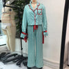 Christmas Pajamas Striped Button Up Crop Blouse Bowknot Long Sleeve Shirt Tops + Wide Leg Pants Women Holiday Lounge Sleepwear - MAGUSTA BEAUTY