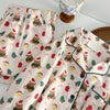 Christmas PJ Set Women Autumn Female Homewear Long Sleeves Button Sleepwear Pajamas Pants Pajama Sets Kawaii Y2K Girls Nightwear - MAGUSTA BEAUTY