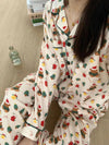 Christmas PJ Set Women Autumn Female Homewear Long Sleeves Button Sleepwear Pajamas Pants Pajama Sets Kawaii Y2K Girls Nightwear - MAGUSTA BEAUTY
