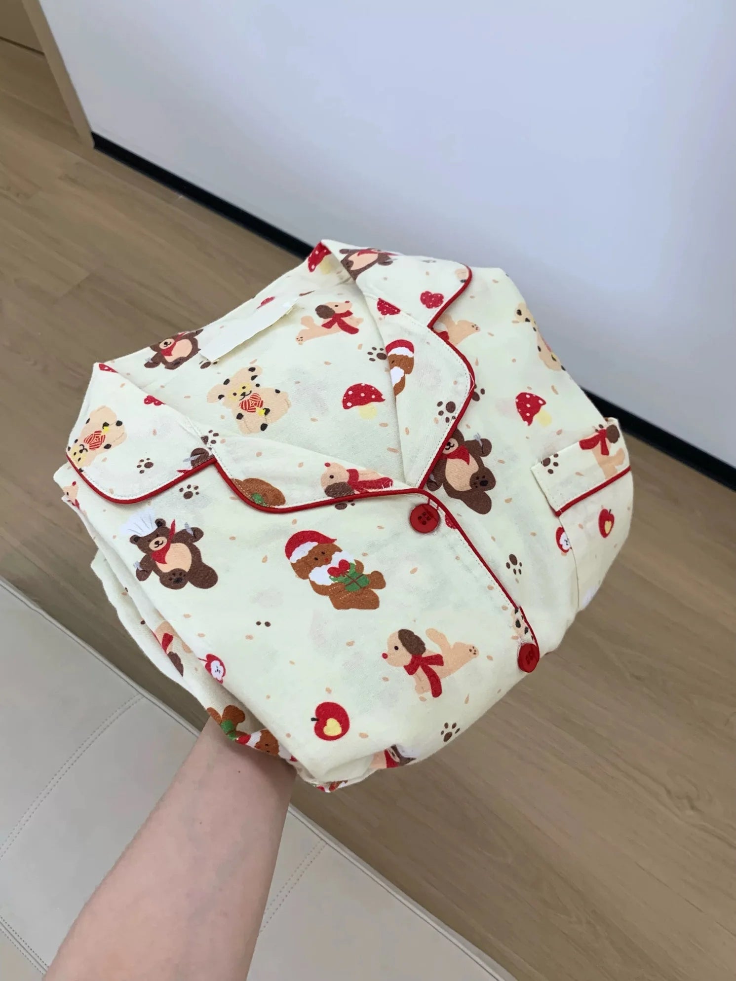 Christmas PJ Set Women Autumn Female Homewear Long Sleeves Button Sleepwear Pajamas Pants Pajama Sets Kawaii Y2K Girls Nightwear - MAGUSTA BEAUTY