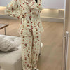 Christmas PJ Set Women Autumn Female Homewear Long Sleeves Button Sleepwear Pajamas Pants Pajama Sets Kawaii Y2K Girls Nightwear - MAGUSTA BEAUTY