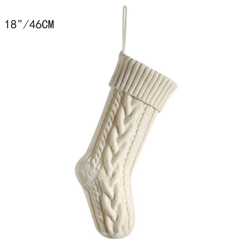 Christmas Stockings For Kids Large Size Cable Knit Stocking Christmas Decorations For Family Party - MAGUSTA BEAUTY
