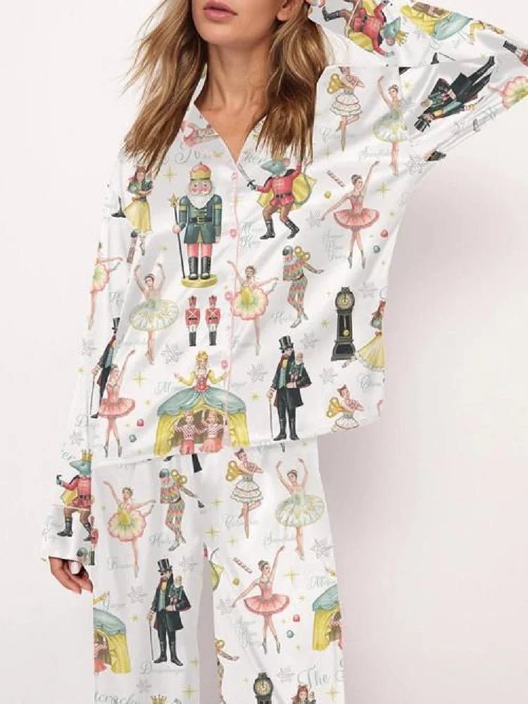 Christmas Tree Long Sleeve Women's Pajamas Set Fashionable Casual Comfortable 3D Printed Casual Y2K Women's Pajama Set 2025 - MAGUSTA BEAUTY