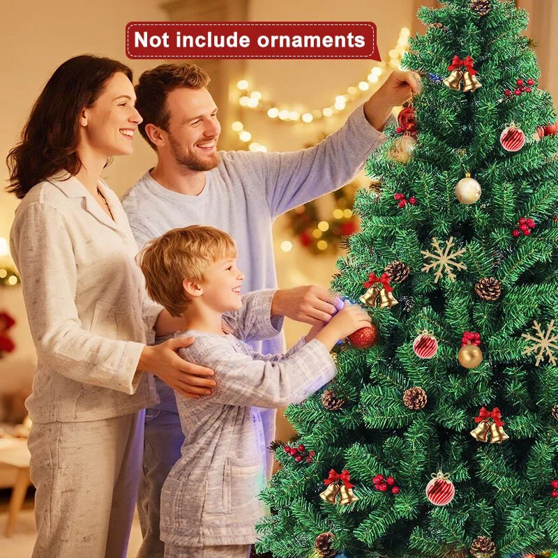 Classic Pine Tree 7FT/8FT Pre - Artificial Christmas Tree, with Metal Hinges 1000 PVC Branches Artificial Xmas Tree Home Decor - MAGUSTA BEAUTY