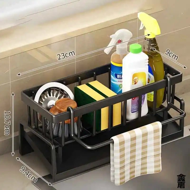 Compact Tap - Mounted Spice Shelf – Sink Organizer with Drainage Rack – Space - Saving Kitchen Storage for Utensils/Accessories - MAGUSTA BEAUTY