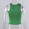 Cut Out Sexy Crop Off Shoulder Solid Skinny Sport Short Tops Women Tank Irregular Summer Tube Tops - MAGUSTA BEAUTY