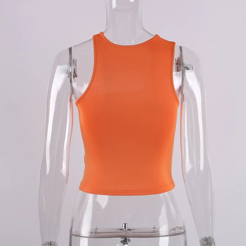 Cut Out Sexy Crop Off Shoulder Solid Skinny Sport Short Tops Women Tank Irregular Summer Tube Tops - MAGUSTA BEAUTY