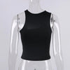Cut Out Sexy Crop Off Shoulder Solid Skinny Sport Short Tops Women Tank Irregular Summer Tube Tops - MAGUSTA BEAUTY