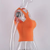 Cut Out Sexy Crop Off Shoulder Solid Skinny Sport Short Tops Women Tank Irregular Summer Tube Tops - MAGUSTA BEAUTY