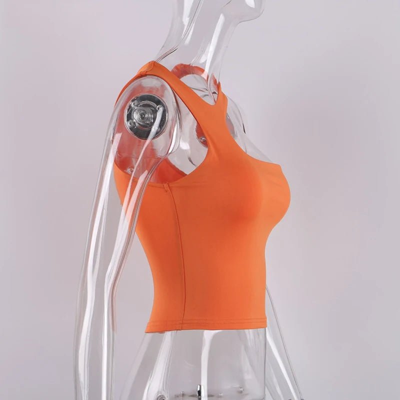 Cut Out Sexy Crop Off Shoulder Solid Skinny Sport Short Tops Women Tank Irregular Summer Tube Tops - MAGUSTA BEAUTY
