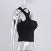 Cut Out Sexy Crop Off Shoulder Solid Skinny Sport Short Tops Women Tank Irregular Summer Tube Tops - MAGUSTA BEAUTY