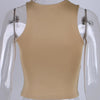 Cut Out Sexy Crop Off Shoulder Solid Skinny Sport Short Tops Women Tank Irregular Summer Tube Tops - MAGUSTA BEAUTY