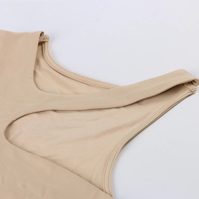 Cut Out Sexy Crop Off Shoulder Solid Skinny Sport Short Tops Women Tank Irregular Summer Tube Tops - MAGUSTA BEAUTY