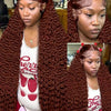 Deep Curly Wigs Human Hair Chocolate Brown 13x4 13x6 Hd Lace Frontal Wig Colored Water Wave Lace Front Wig for Women 30 36 Inch - MAGUSTA BEAUTY