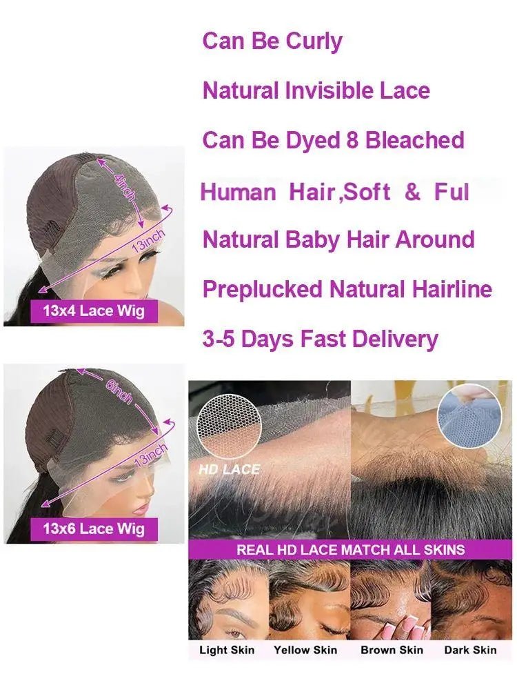 Deep Curly Wigs Human Hair Chocolate Brown 13x4 13x6 Hd Lace Frontal Wig Colored Water Wave Lace Front Wig for Women 30 36 Inch - MAGUSTA BEAUTY