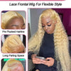 Deep Wave 13x6 HD Lace Frontal Human Hair Wig 30 40 Inch Curly 613 Honey Blonde Water Wave 13x4 Lace Front Wigs For Women 250% - MAGUSTA BEAUTY