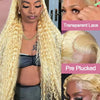 Deep Wave 13x6 HD Lace Frontal Human Hair Wig 30 40 Inch Curly 613 Honey Blonde Water Wave 13x4 Lace Front Wigs For Women 250% - MAGUSTA BEAUTY