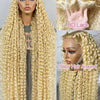 Deep Wave 13x6 HD Lace Frontal Human Hair Wig 30 40 Inch Curly 613 Honey Blonde Water Wave 13x4 Lace Front Wigs For Women 250% - MAGUSTA BEAUTY