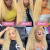 Deep Wave 13x6 HD Lace Frontal Human Hair Wig 30 40 Inch Curly 613 Honey Blonde Water Wave 13x4 Lace Front Wigs For Women 250% - MAGUSTA BEAUTY