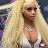 Deep Wave 13x6 HD Lace Frontal Human Hair Wig 30 40 Inch Curly 613 Honey Blonde Water Wave 13x4 Lace Front Wigs For Women 250% - MAGUSTA BEAUTY