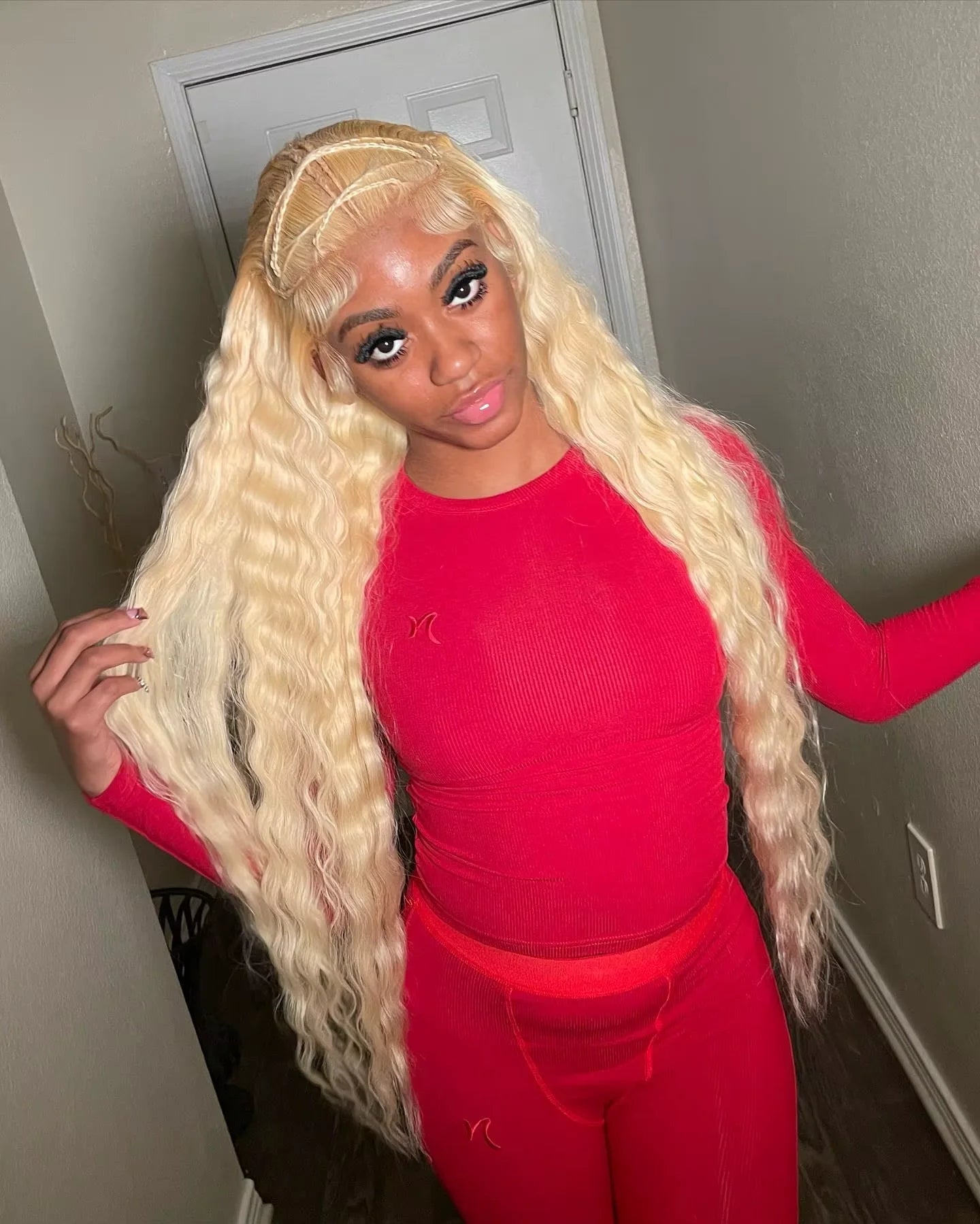Deep Wave 13x6 HD Lace Frontal Human Hair Wig 30 40 Inch Curly 613 Honey Blonde Water Wave 13x4 Lace Front Wigs For Women 250% - MAGUSTA BEAUTY