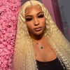 Deep Wave 13x6 HD Lace Frontal Human Hair Wig 30 40 Inch Curly 613 Honey Blonde Water Wave 13x4 Lace Front Wigs For Women 250% - MAGUSTA BEAUTY