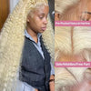 Deep Wave 13x6 HD Lace Frontal Human Hair Wig 30 40 Inch Curly 613 Honey Blonde Water Wave 13x4 Lace Front Wigs For Women 250% - MAGUSTA BEAUTY
