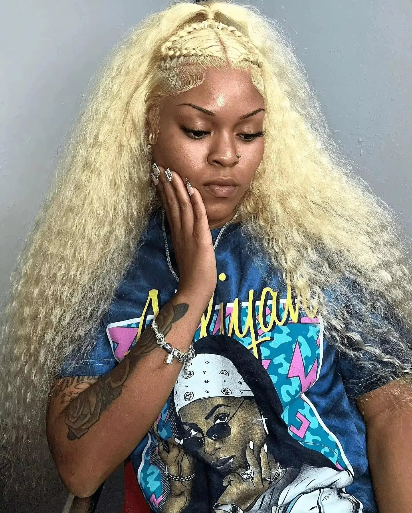 Deep Wave 13x6 HD Lace Frontal Human Hair Wig 30 40 Inch Curly 613 Honey Blonde Water Wave 13x4 Lace Front Wigs For Women 250% - MAGUSTA BEAUTY
