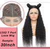 Deep Wave Frontal Wig Human Hair 13x4 Curly Human Hair Wig Transparent Lace Wig 13x6 Water Wave Wigs 180 Density - MAGUSTA BEAUTY