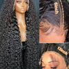 Deep Wave Frontal Wig Human Hair 13x4 Curly Human Hair Wig Transparent Lace Wig 13x6 Water Wave Wigs 180 Density - MAGUSTA BEAUTY