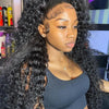 Deep Wave Frontal Wig Human Hair 13x4 Curly Human Hair Wig Transparent Lace Wig 13x6 Water Wave Wigs 180 Density - MAGUSTA BEAUTY