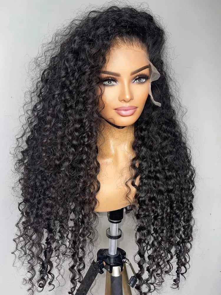 Deep Wave Frontal Wig Human Hair 13x4 Curly Human Hair Wig Transparent Lace Wig 13x6 Water Wave Wigs 180 Density - MAGUSTA BEAUTY