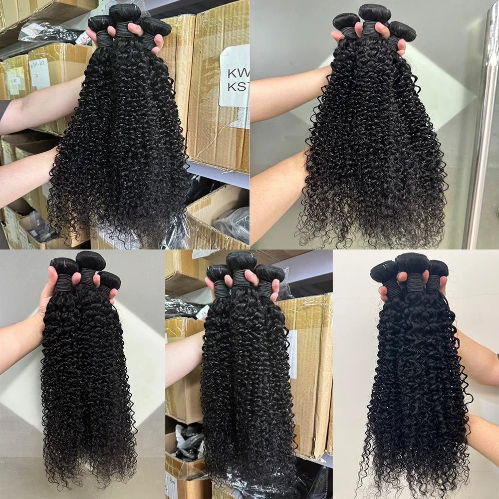 Deep Wave Human Hair Bundles, 12A Curly Bundles Human Hair, 22 24 26 Inch Wet and Wavy Brazilian Virgin Deep Wave - MAGUSTA BEAUTY