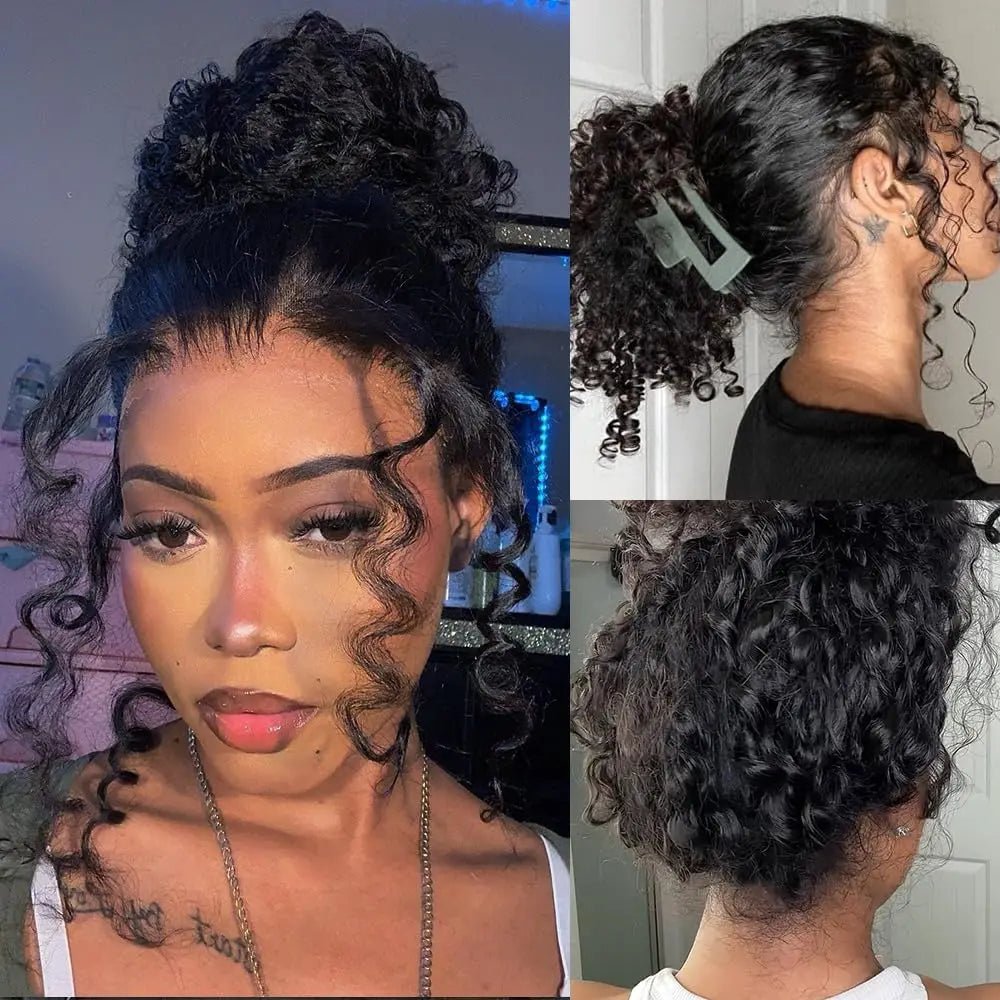 Deep Wave Human Hair Wig 360 Full Lace Hidden Strap Pre Plucked Glueless Natural Look Invisible Band Wig For Black Women - MAGUSTA BEAUTY