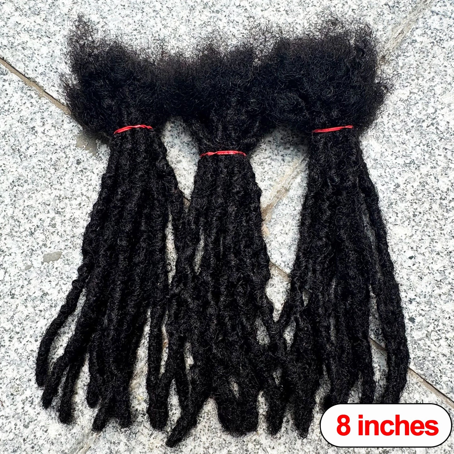 Dreadlock Extension Human Hair 0.6cm Thickness 8 Inch Full Handmade Permanent Locs Can Be Dyed and Bleached for Women Men - MAGUSTA BEAUTY