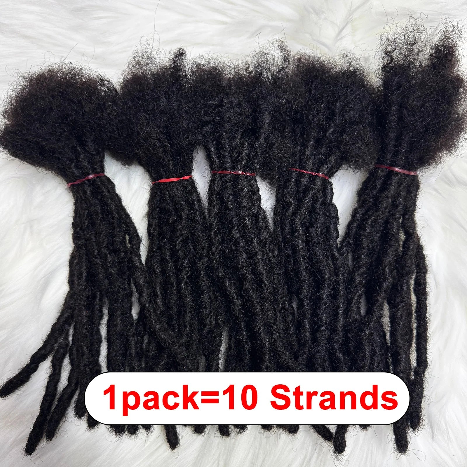 Dreadlock Extension Human Hair 0.6cm Thickness 8 Inch Full Handmade Permanent Locs Can Be Dyed and Bleached for Women Men - MAGUSTA BEAUTY