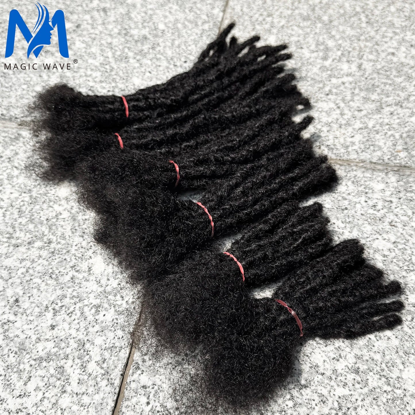 Dreadlock Extension Human Hair 0.6cm Thickness 8 Inch Full Handmade Permanent Locs Can Be Dyed and Bleached for Women Men - MAGUSTA BEAUTY