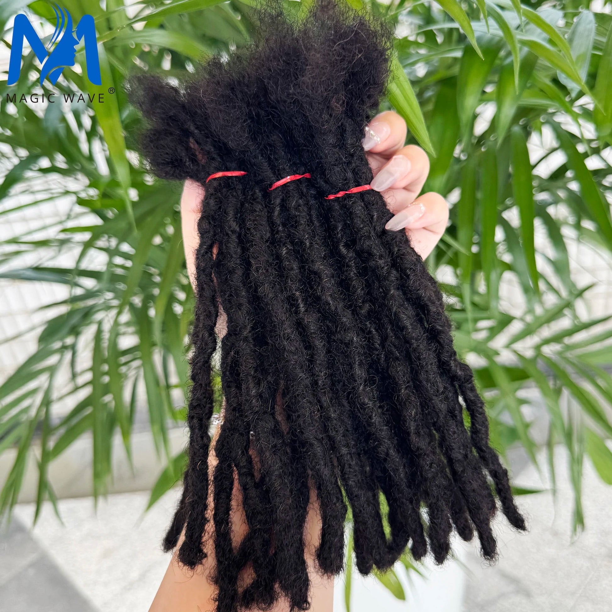 Dreadlock Extension Human Hair 0.6cm Thickness 8 Inch Full Handmade Permanent Locs Can Be Dyed and Bleached for Women Men - MAGUSTA BEAUTY