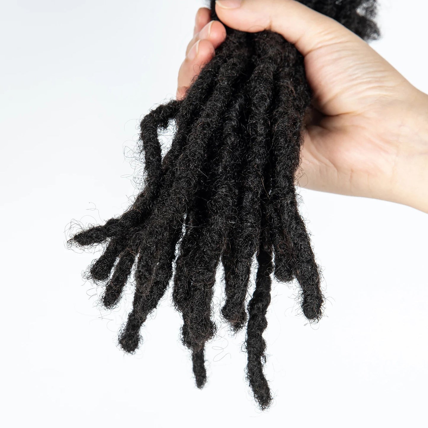 Dreadlock Extension Human Hair 0.6cm Thickness 8 Inch Full Handmade Permanent Locs Can Be Dyed and Bleached for Women Men - MAGUSTA BEAUTY