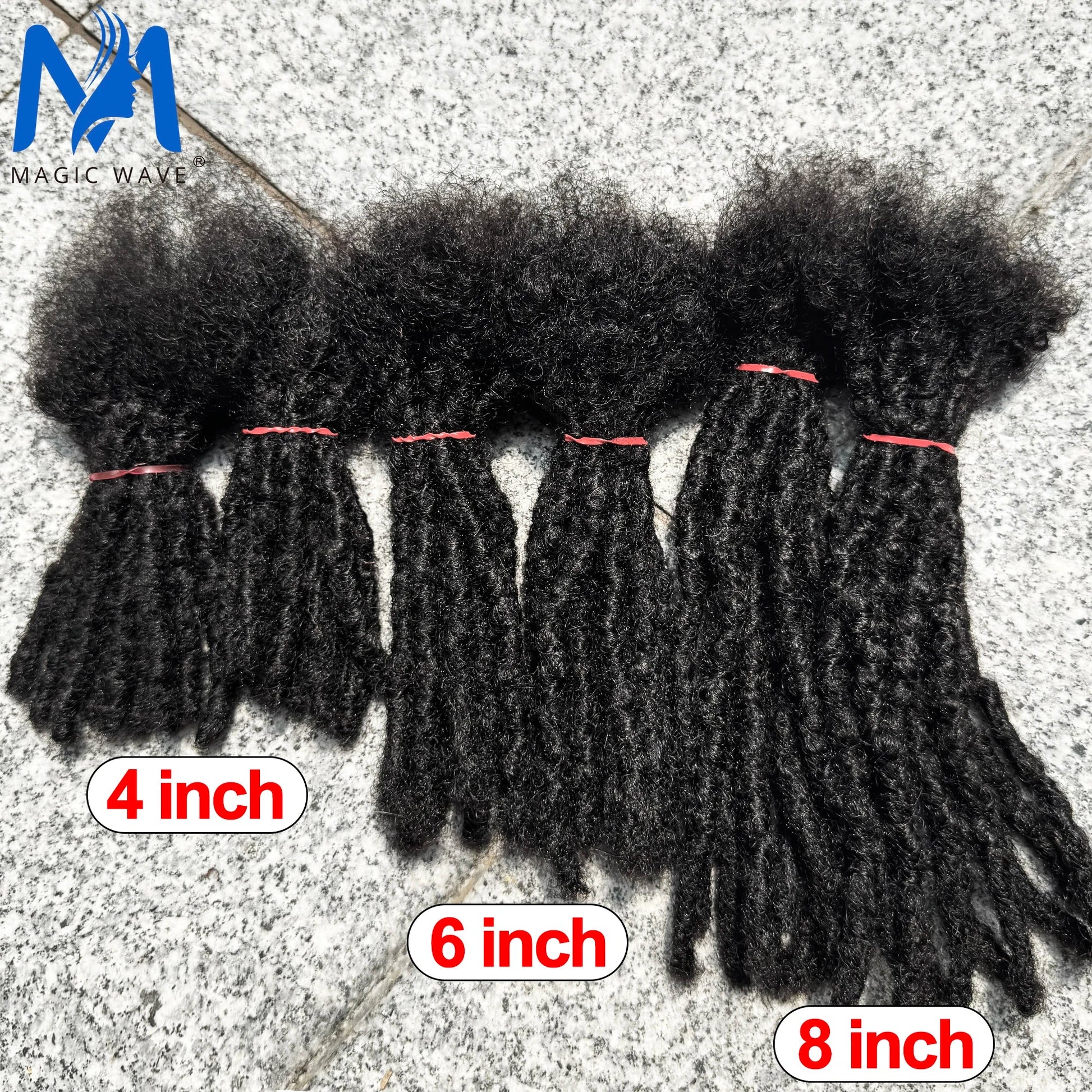 Dreadlock Extension Human Hair 0.6cm Thickness 8 Inch Full Handmade Permanent Locs Can Be Dyed and Bleached for Women Men - MAGUSTA BEAUTY